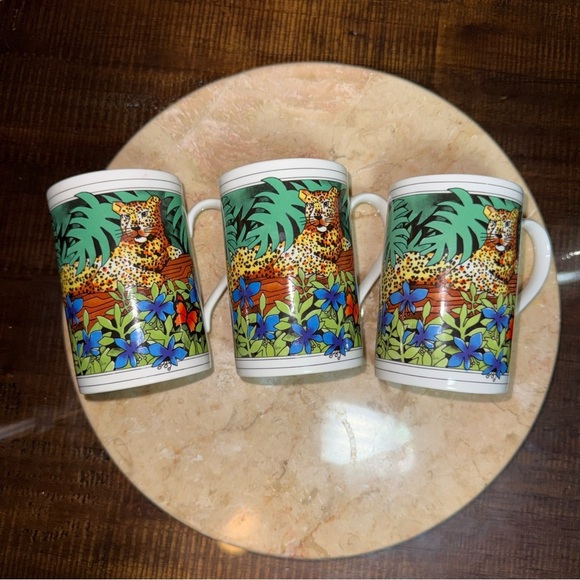 6 Dunoon Of Scotland Mugs Cheetahs~Kenya By Ruth Boden African Animal Stoneware* - Picture 10 of 16